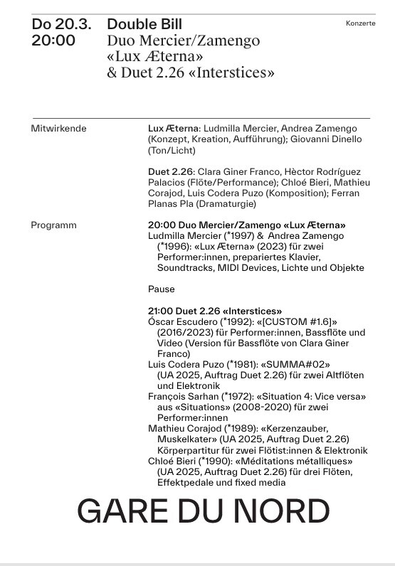 Programm Double Bill zum downloaden